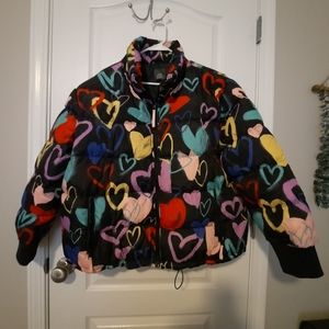 Women's winter coat size XXL hearts BNWT